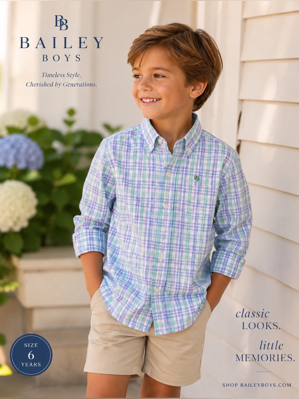 J.Bailey Boys Lavender & Green Plaid Button-Down Shirt